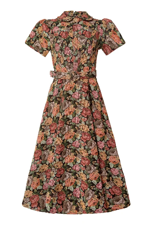 ladies-floral-dress-pastel-flowers-Remi Dress in Moody Floral - FINAL SALE