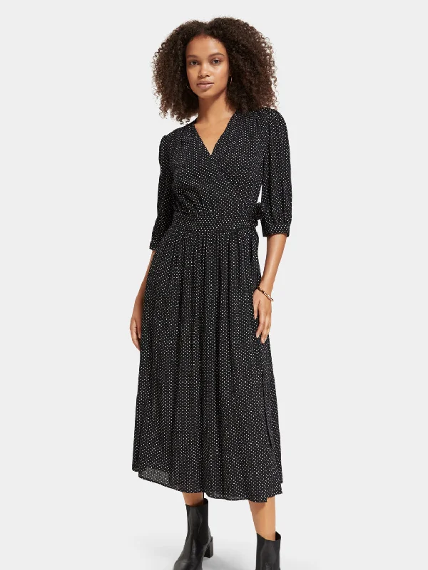 ladies-midi-dress-photo-ready-Midi wrap dress