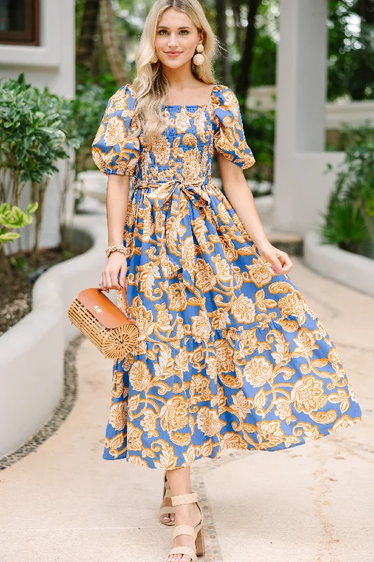 ladies-floral-dress-formal-event-Feeling Bold Blue Floral Maxi Dress