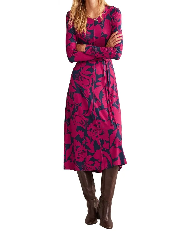 ladies-midi-dress-mauve-soft-Boden Lucy Jersey Midi Dress