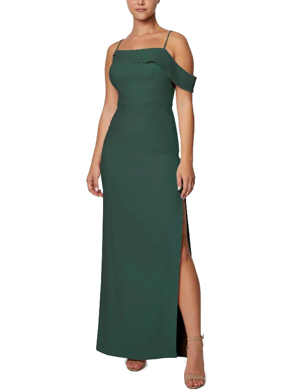 ladies-maxi-dress-feminine-style-Womens Crepe Maxi Evening Dress