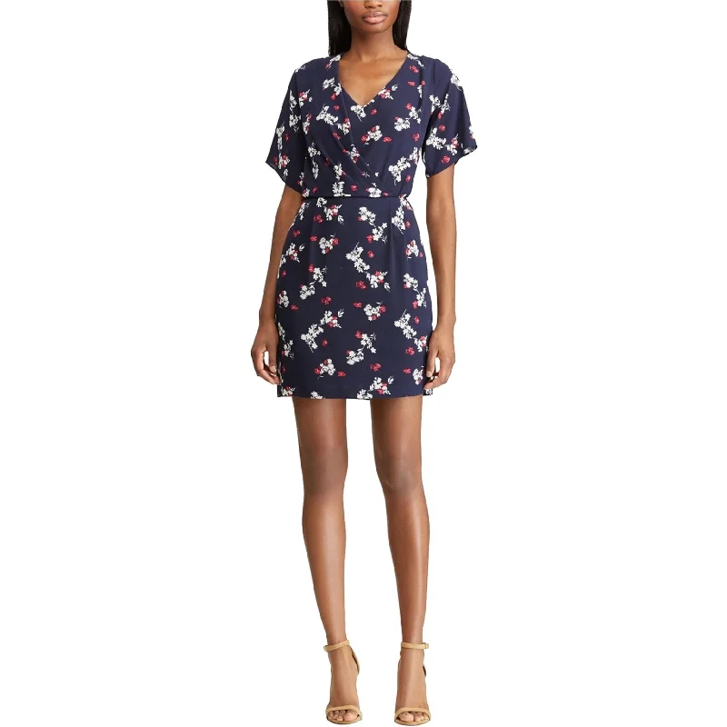 ladies-floral-dress-breathable-American Living Womens Floral Georgette A-Line Dress