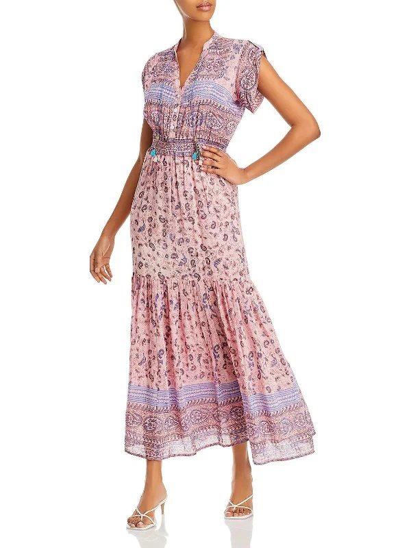 ladies-maxi-dress-sophisticated-Kat Womens Silk Blend Printed Maxi Dress