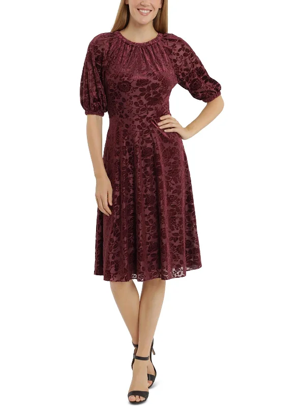 ladies-midi-dress-online-sale-Petites   Womens Velvet Calf Midi Dress