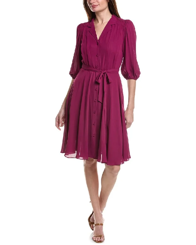 ladies-midi-dress-travel-wardrobe-Nanette Nanette Lepore Crepe Chiffon Midi Dress