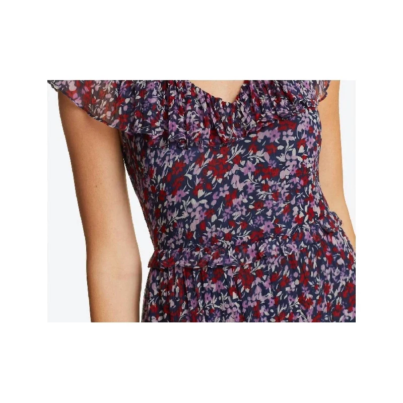 ladies-floral-dress-shopping-day-Draper James - Wispy Floral Flounce Ruffle V Neck Dress