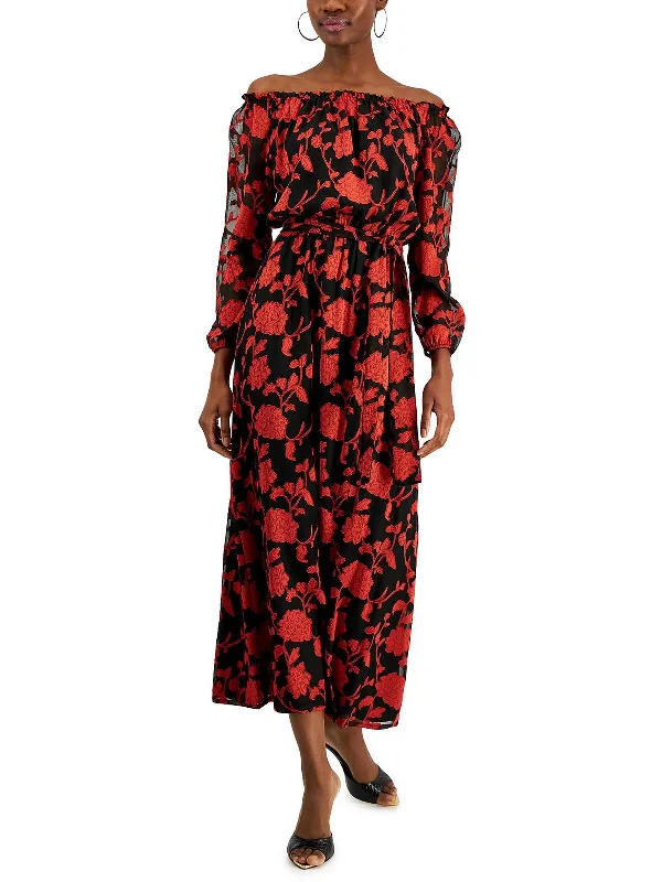 ladies-maxi-dress-holiday-party-Womens Floral Long Maxi Dress