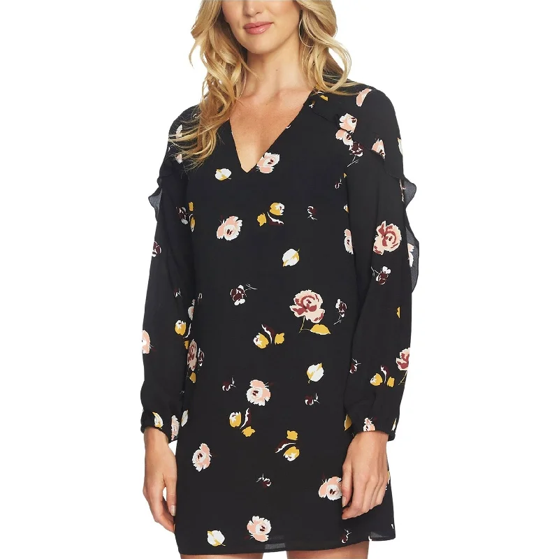 ladies-floral-dress-sweetheart-neck-1.State Womens Floral A-Line Dress