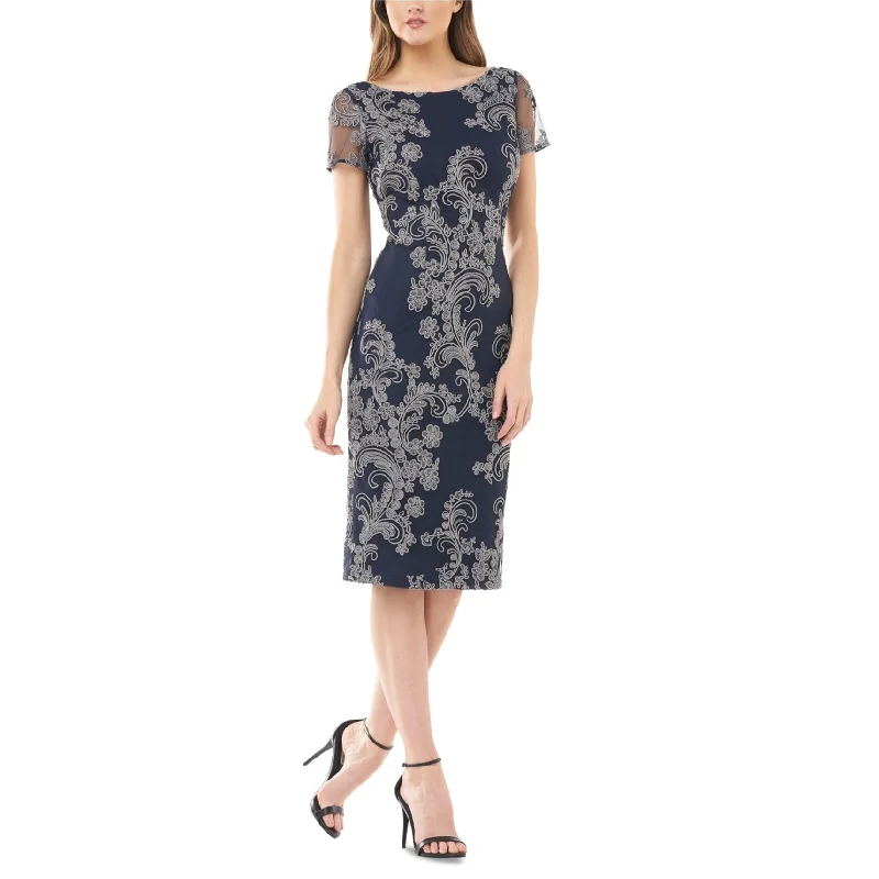 ladies-floral-dress-special-occasion-JS Collection Womens Floral Midi Dress, Blue, 2