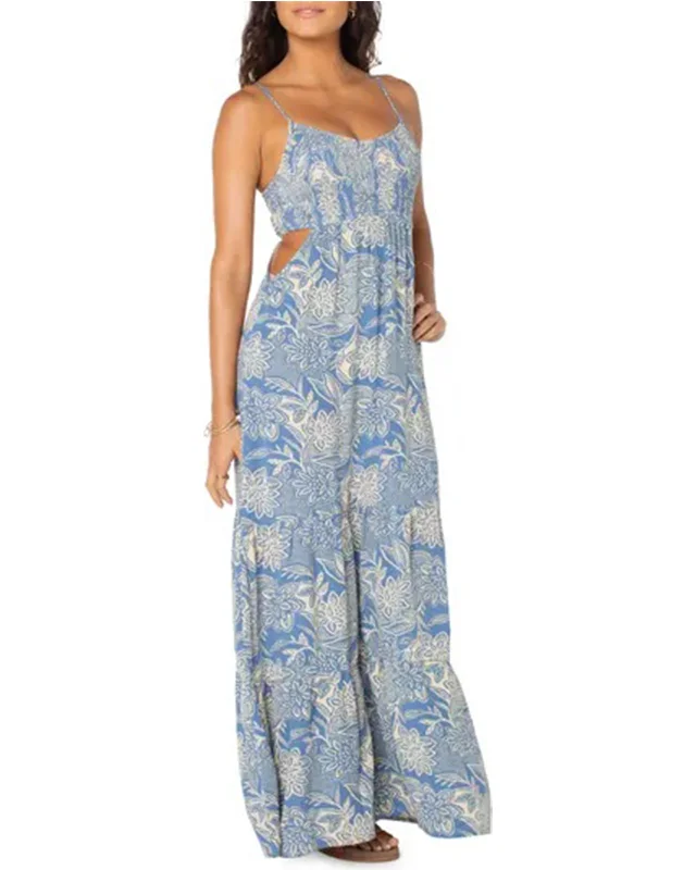 ladies-floral-dress-minimalist-Hot Tropics Floral Maxi Dress