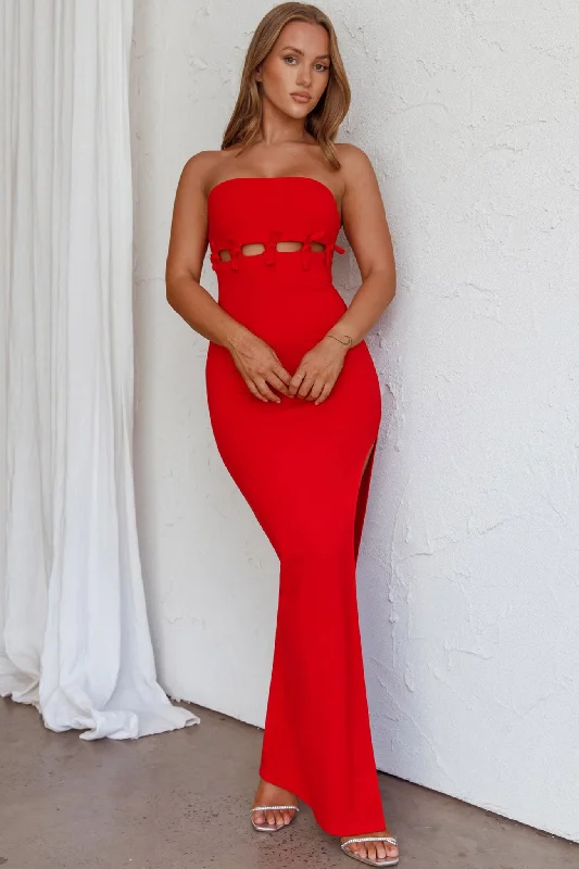 ladies-maxi-dress-90s-vibe-Mykonos Nights Strapless Maxi Dress Red