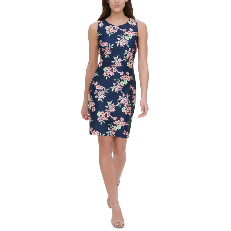 ladies-floral-dress-relaxed-look-Tommy Hilfiger Womens Floral Scuba Dress