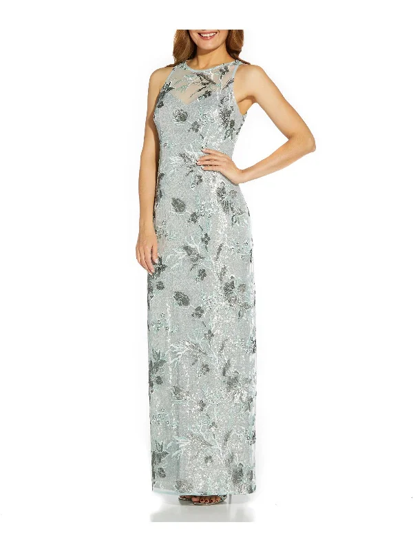 ladies-maxi-dress-slim-fit-Womens Embellished Maxi Evening Dress