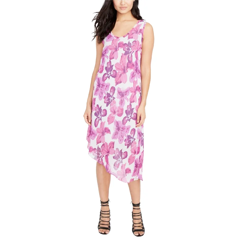 ladies-floral-dress-elegant-touch-Rachel Roy Womens Floral Asymmetrical Dress