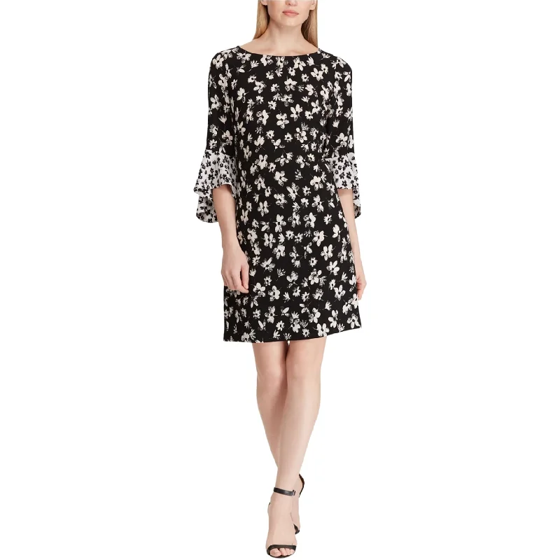 ladies-floral-dress-high-waist-American Living Womens Floral Jersey Dress