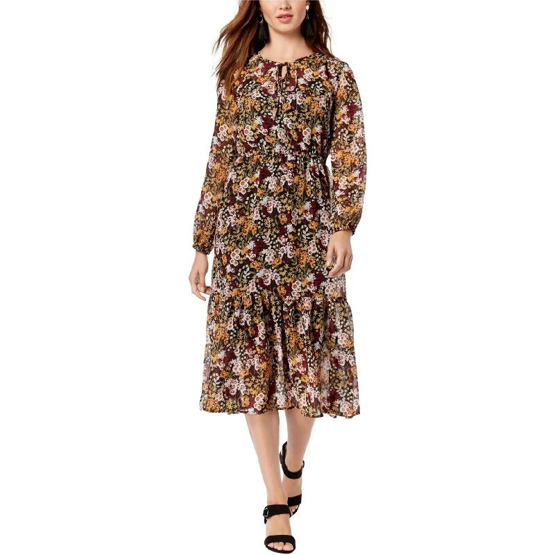 ladies-floral-dress-beach-coverup-Maison Jules Womens Floral A-Line Dress