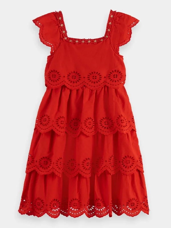 ladies-midi-dress-statement-piece-Kids - Layered midi broderie anglaise dress