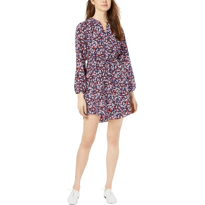 ladies-floral-dress-dark-florals-Maison Jules Womens Floral Print A-Line Dress