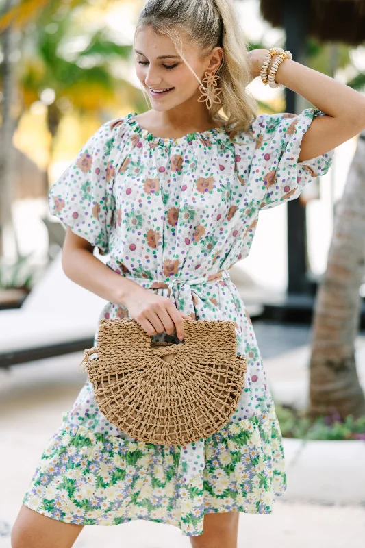 ladies-floral-dress-casual-day-Let It Be White Floral Dress