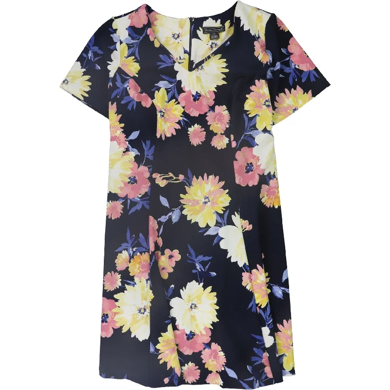 ladies-floral-dress-subtle-flowers-Jessica Howard Womens Floral A-line Dress, Multicoloured, 16W