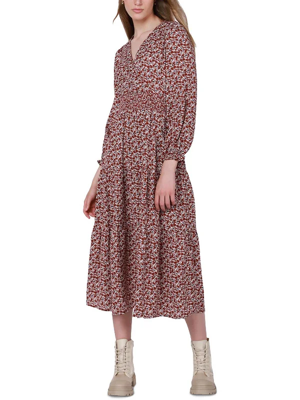 ladies-maxi-dress-lightweight-Womens Printed Long Maxi Dress