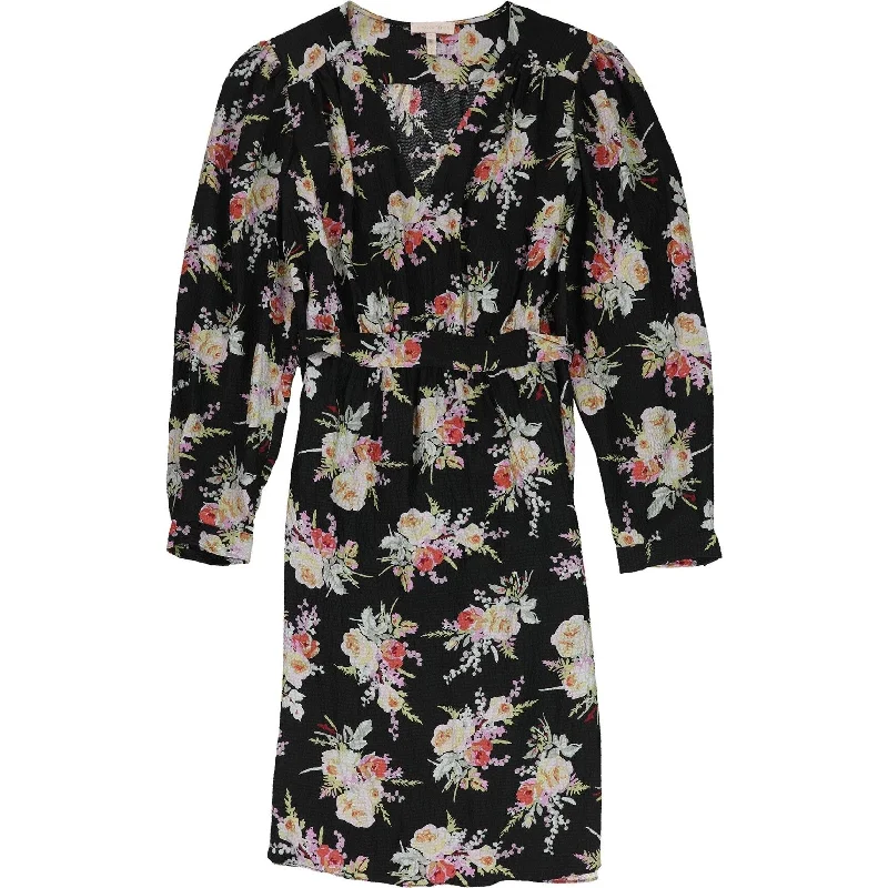 ladies-floral-dress-sunflower-design-Rebecca Taylor Womens Belted Floral Silk A-line Dress, Multicoloured, 4