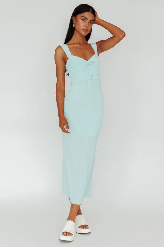 ladies-maxi-dress-off-shoulder-Carinn Tied Bust Maxi Dress Sky Blue