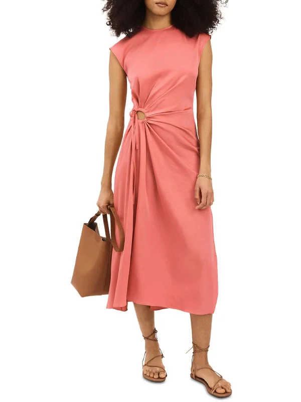 ladies-midi-dress-one-shoulder-Alba Womens Sleeveless Keyhole Midi Dress