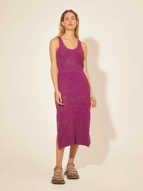 ladies-midi-dress-plum-deep-Riza Crochet Midi Dress