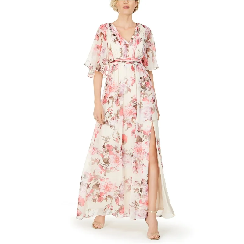 ladies-floral-dress-limited-edition-Adrianna Papell Womens Floral Gown Dress