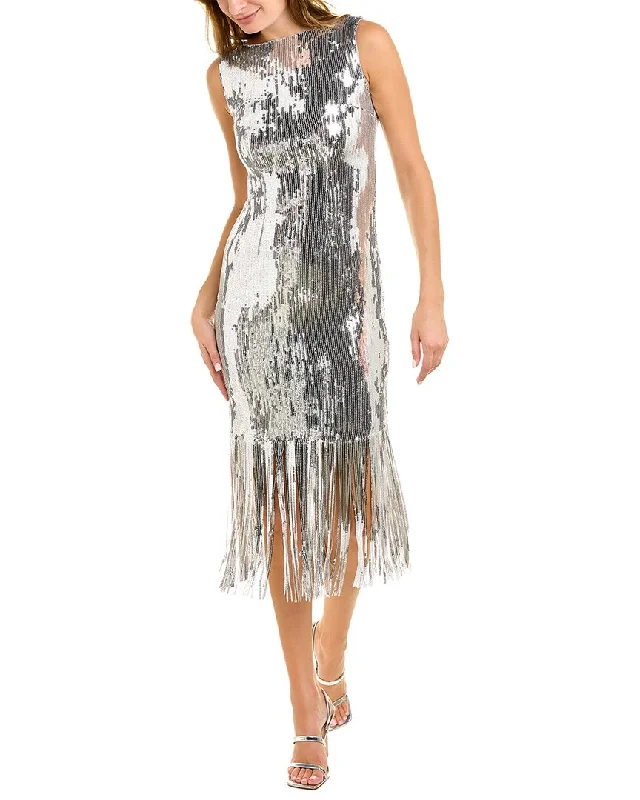 ladies-maxi-dress-weekend-vibe-Nanette Lepore Deco Fringe Maxi Dress