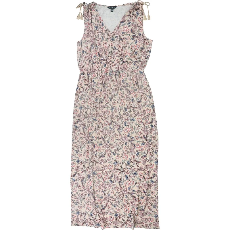 ladies-floral-dress-prom-night-Ralph Lauren Womens Floral Maxi Dress, Pink, X-Large