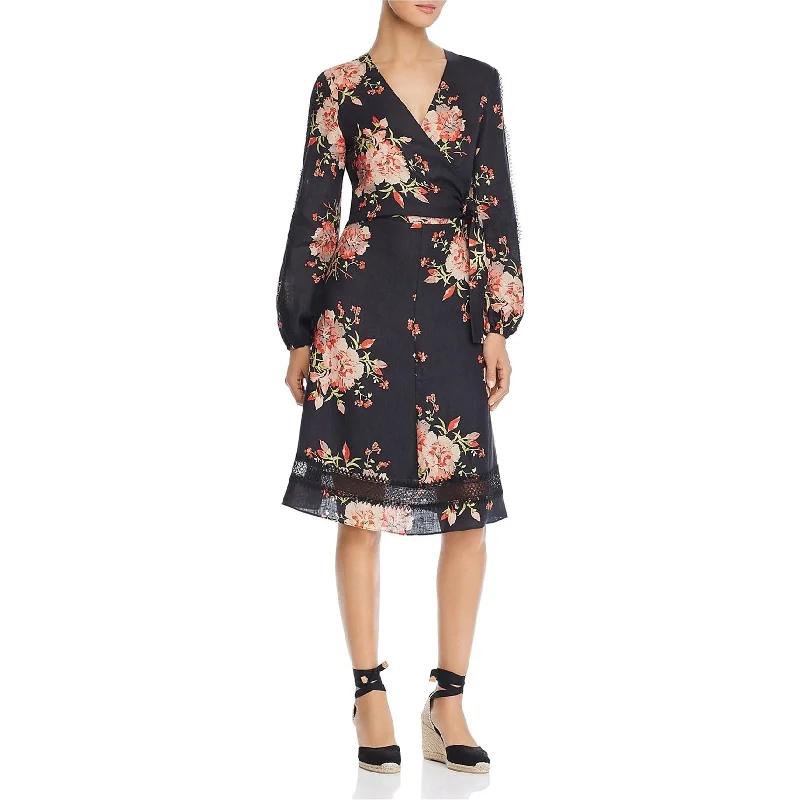 ladies-floral-dress-minimalist-Le Gali Womens Floral Wrap Dress