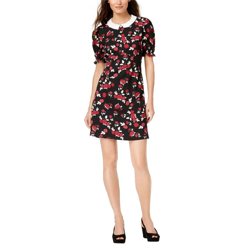 ladies-floral-dress-cold-shoulder-Maison Jules Womens Floral Shift Dress