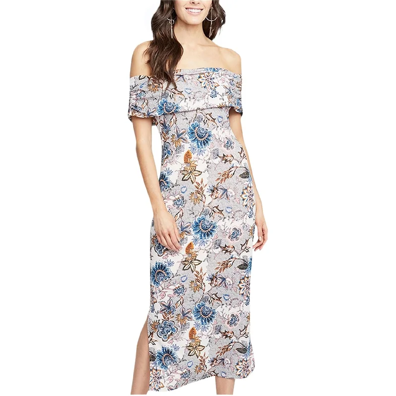 ladies-floral-dress-date-night-Rachel Roy Womens Floral A-Line Off-Shoulder Dress