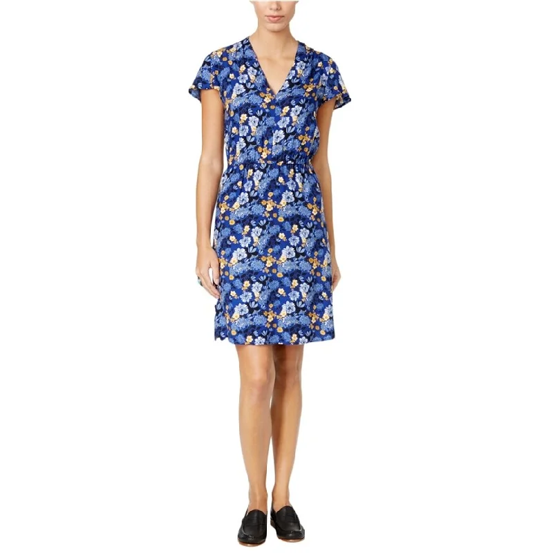 ladies-floral-dress-flattering-cut-G.H. Bass & Co. Womens Floral Print Shift Dress, Multicoloured, Large