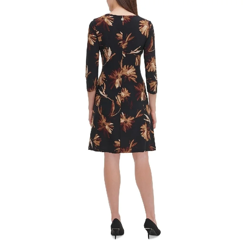 ladies-floral-dress-mint-fresh-Tommy Hilfiger Women's Miranda Floral Dress Black Size 4