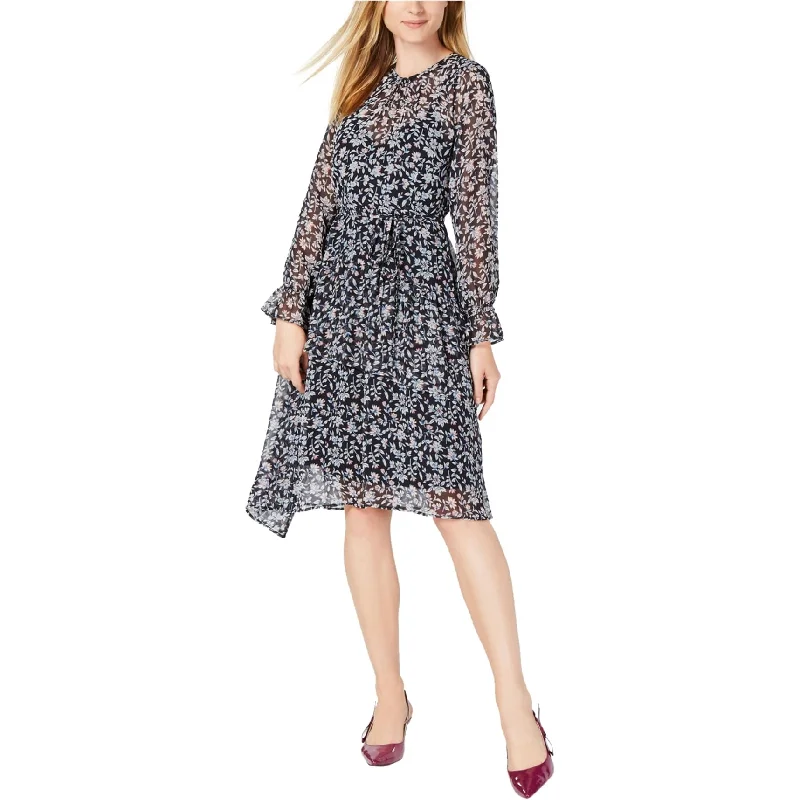 ladies-floral-dress-structured-fit-Maison Jules Womens Floral A-Line Dress