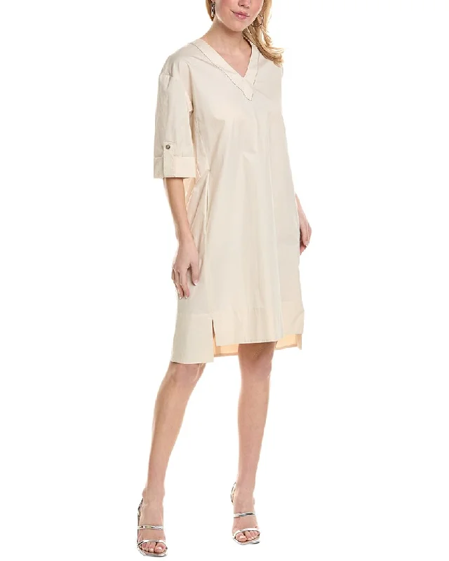 ladies-midi-dress-coffee-date-Peserico Midi Dress