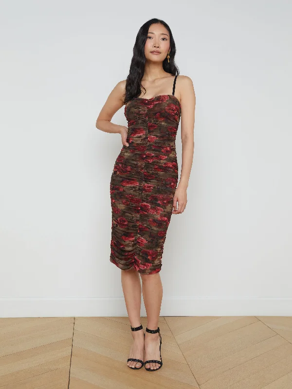 ladies-midi-dress-flowy-design-Caprice Midi Dress